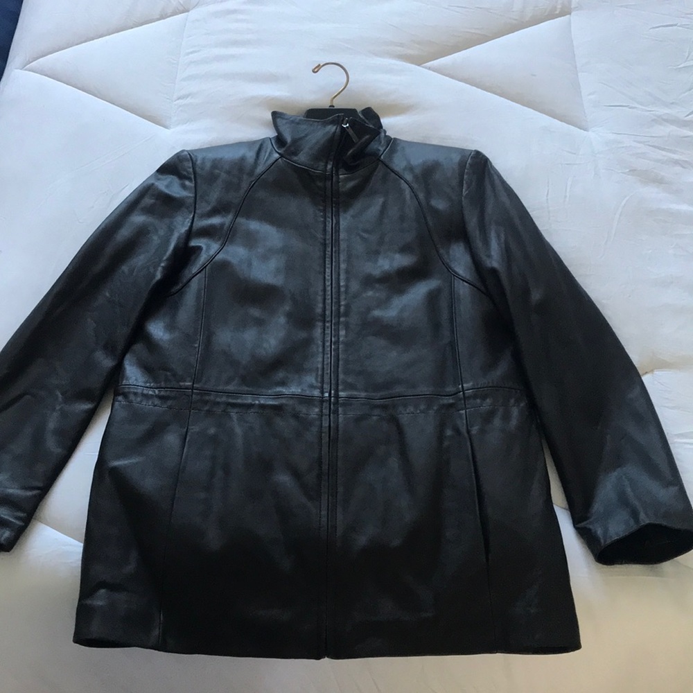 BROWN leather jacket